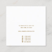 Carte De Visite Carré Porte-oreille Aquarelle Bleu (Dos)