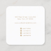 Carte De Visite Carré Porte-oreille étoffée florale (Dos)