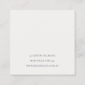 Carte De Visite Carré Porte-oreille Rose Blush Cherry Blossom (Dos)