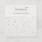 Carte De Visite Carré Porte-oreilles blanc blanc chic tacheté (Devant)