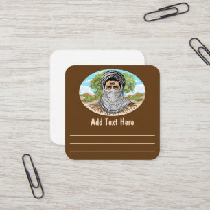 Carte De Visite Carré Portrait de la Liberté palestinienne