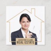 Carte De Visite Carré Portrait image maison structure (Devant)