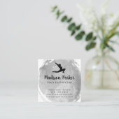 Carte De Visite Carré Pose de yoga | Aquarelle broyée (Debout devant)