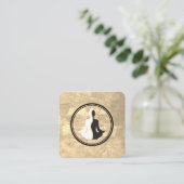 Carte De Visite Carré Poses de yoga | Méditation (Debout devant)