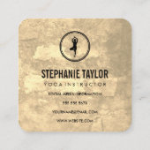 Carte De Visite Carré Poses de yoga | Méditation (Dos)