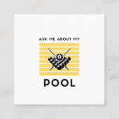 Carte De Visite Carré Posez-moi des questions sur mon billard (Devant)