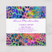 Carte de visite Carré Poster de animal couleur exo (Dos)