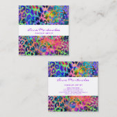 Carte de visite Carré Poster de animal couleur exo (Devant / Derrière)