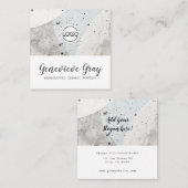 Carte De Visite Carré Poterie Artisanale Concret Moderne Modèle Logo (Devant / Derrière)