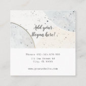 Carte De Visite Carré Poterie Artisanale Concret Moderne Modèle Logo (Dos)