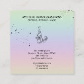 Carte De Visite Carré *~* Potions de cristal Luna Moth Stars Pastel Arc- (Dos)