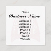 Carte De Visite Carré Poumons sains sans fumée (Dos)