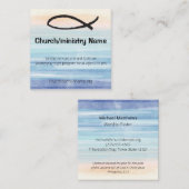 Carte de visite carré pour l'église ou le (Devant / Derrière)