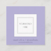 Carte De Visite Carré Pourpre | Logo | Code QR (Devant)