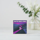 Carte De Visite Carré Practice Makes Power (Debout devant)