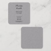 Carte De Visite Carré Premium Grey Professional Moderne Simple (Devant / Derrière)