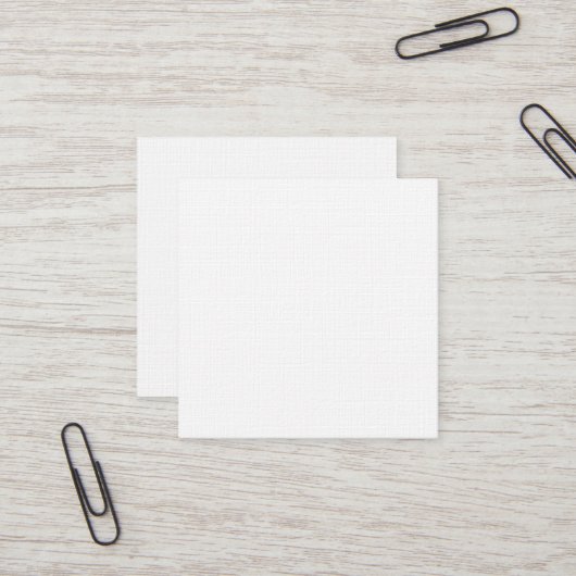 Carte de visite Carré Premium Linen (Devant/Arrière en situation)