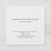 Carte De Visite Carré Premium Pearl Trendy Professional Plain Minimalist (Devant)