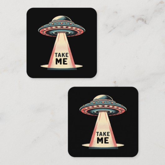 Carte De Visite Carré prendre (Devant / Derrière)