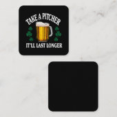 Carte De Visite Carré Prenez un lanceur, ça Dernier plus longtemps (Devant / Derrière)