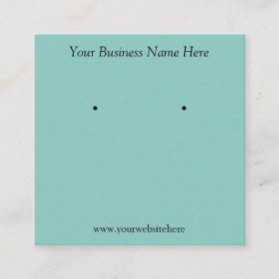 Carte De Visite Carré Présentoir de bijoux à texture turquoise brute