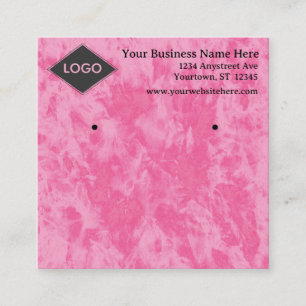 Carte De Visite Carré Présentoir de bijoux en quartz rose