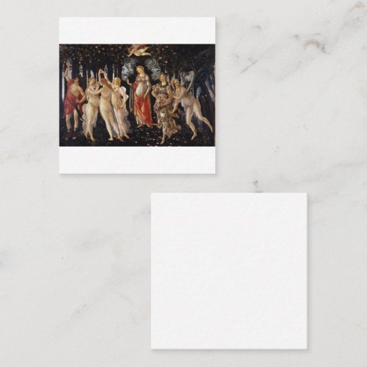 Carte De Visite Carré Primavera Sandro Botticelli (Devant / Derrière)