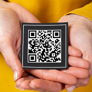 Carte De Visite Carré Prime QR personnalisée minimale