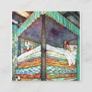 Carte De Visite Carré Princess And The Pea Print - Fairy Tale Hans Ander