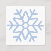 Carte De Visite Carré Princesse de glace 4e fête d'anniversaire Favorise (Dos)