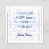 Carte De Visite Carré Princesse de glace 4e fête d'anniversaire Favorise (Devant)