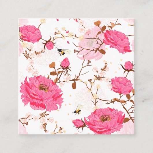 Carte De Visite Carré printemps (Devant)