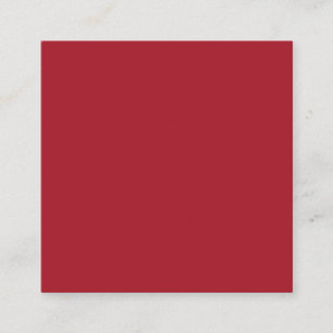 Carte De Visite Carré Printemps Été Couleur Rouge