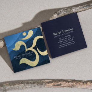 Carte De Visite Carré Professeur de méditation de studio de yoga Coach d