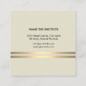 Carte De Visite Carré Professeur de musique musicienne avec notes musica (Dos)