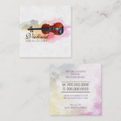 Carte De Visite Carré Professeur de violon musicien violoniste (Devant / Derrière)