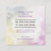 Carte De Visite Carré Professeur de violon musicien violoniste (Dos)