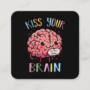 Carte De Visite Carré Professeur Kiss Your Brain