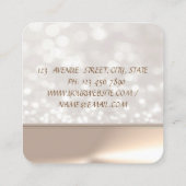 Carte De Visite Carré Professional Elegant Chic Bokeh, Robe (Dos)