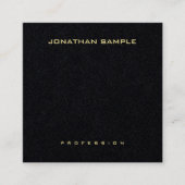 Carte De Visite Carré Professional Elegant Simple Design Gold Nom Texte (Devant)