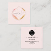 Carte De Visite Carré Professional Frame Beauty Studio Logo Makeup Body (Devant / Derrière)