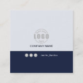 Carte De Visite Carré Professional Grey ajouter votre photo QR Code Carr (Dos)