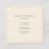 Carte De Visite Carré Professional Modern Elegant Custom Template (Dos)