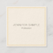 Carte De Visite Carré Professional Modern Elegant Custom Template (Devant)