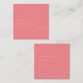 Carte De Visite Carré Professionnel - (Devant / Derrière)