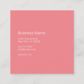Carte De Visite Carré Professionnel - (Dos)