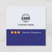 Carte De Visite Carré Professionnel ajoutez votre logo QR Code Photo Cus (Dos)