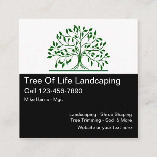 Carte De Visite Carré Professionnel aménageant le modèle unique de (Devant)