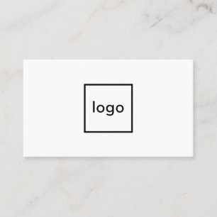 Carte De Visite Carré professionnel blanc ajouter votre logo perso
