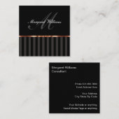 Carte De Visite Carré Professionnel chic de conseiller (Devant / Derrière)